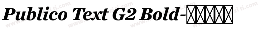 Publico Text G2 Bold字体转换